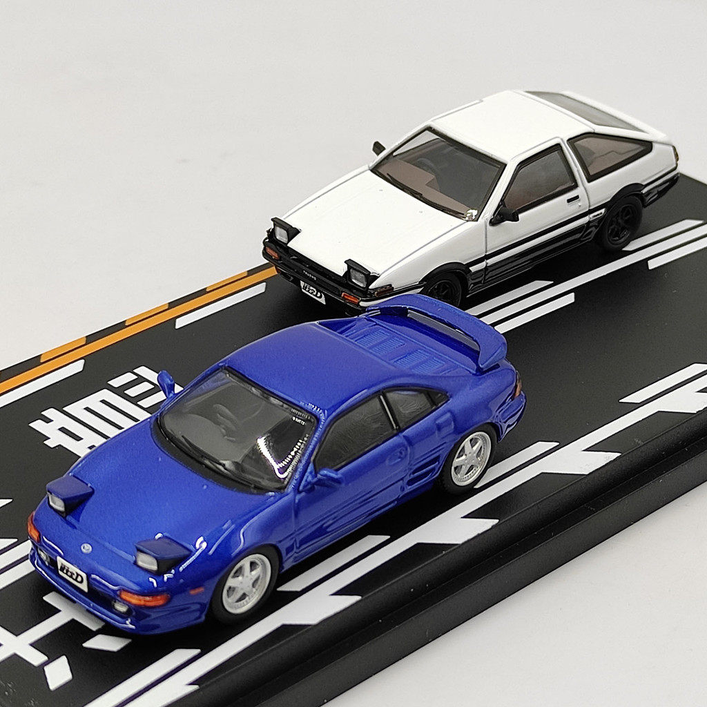 Animation Club 1: 64 Toyota MR2 SW20 AE86 Initial D Set Alloy Car Collection Model