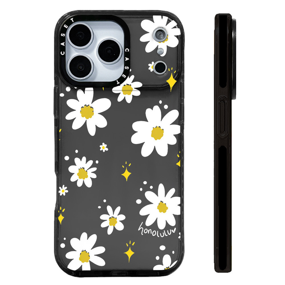 สีขาว Daisy Florals สีสําหรับ IPhone 17 Pro Max ฝาครอบ 17 Pro 17Air ซิลิโคนนุ่มกันชนกันกระแทก