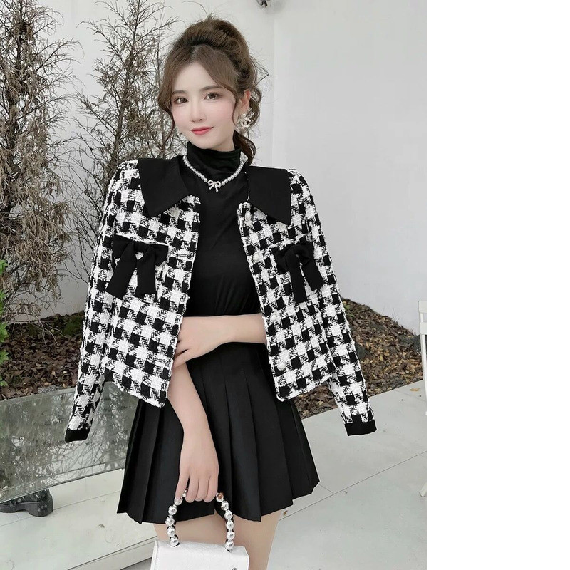 GS.ART Classy Celebrity Plus Cotton Chanel Style Small Short Woolen Jacket