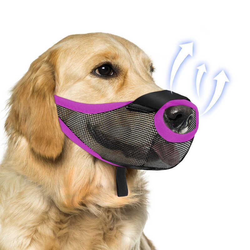 Breathable Pet Muzzle Medium Large Dog Anti-Bite Anti-Eating Dog Muzzle Adjustable Dog Muzzle