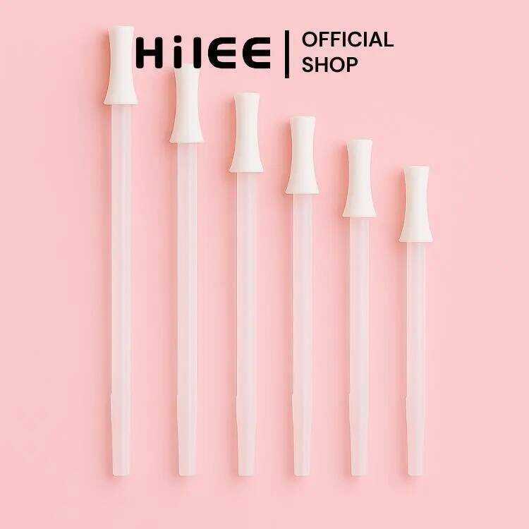 หลอดพลาสติก Hilee ใช้ซ้ำได้ หลอดดื่มยืดหยุ่นสำหรับแก้วน้ำ