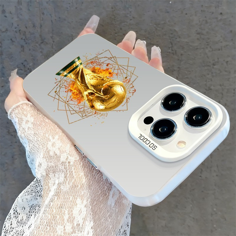 (สต็อกในพื้นที่) เคสโทรศัพท์ศิลปะทรัมเป็ตสีทองกันกระแทกเคส Tpu แบบนุ่มป้องกันรอยขีดข่วน| สําหรับ Iph