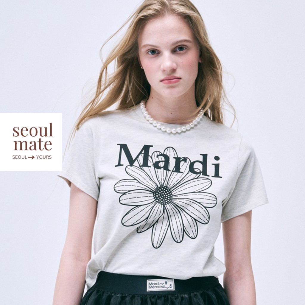 ♞เสื้อยืด Mardi Mercredi Flower Mardi [ 5 สี ] 2025