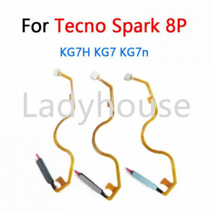 เซ็นเซอร์ลายนิ้วมือสําหรับ Tecno Spark 8P KG7H KG7 KG7n Power Flex Cable อะไหล่
