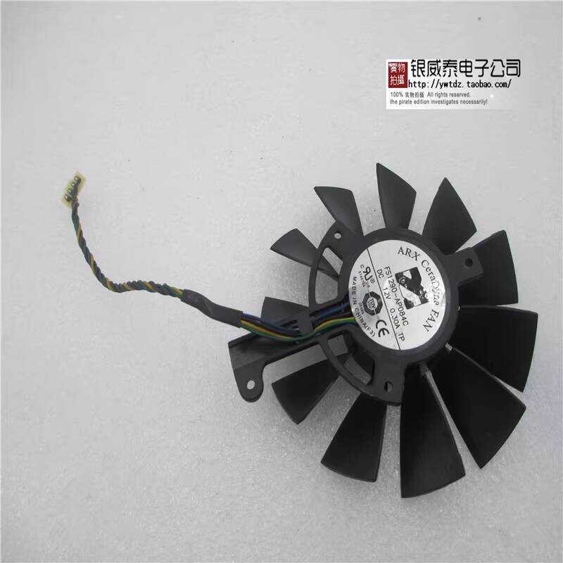 Blue HD7750 HD7770 FS1290-AP084C 0.3 4 สายควบคุมอุณหภูมิกราฟิกการ์ดพัดลมระบายความร้อน wangg3