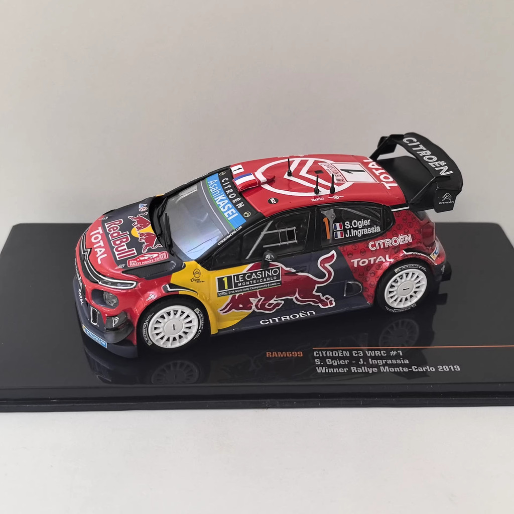 IXO 1/43 CITROEN C3 WRC 2019 CITROEN Racing รุ่นโลหะผสม Red Bull จัดส่งฟรี 1X