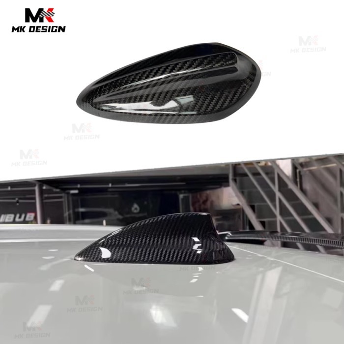 Dry Carbon Fiber Shark Fin Antenna Trim Cover for 2021+ BMW M3 M4 G80 G82 Car Exterior Accessories