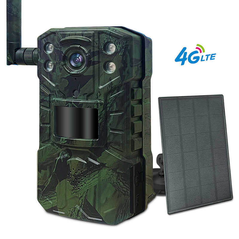 JerrFo กล้องล่าสัตว์ Ucon โทรศัพท์มือถือระยะไกล 4G กล้องเฝ้าระวังกลางแจ้ง Unplugged Woods Orchard