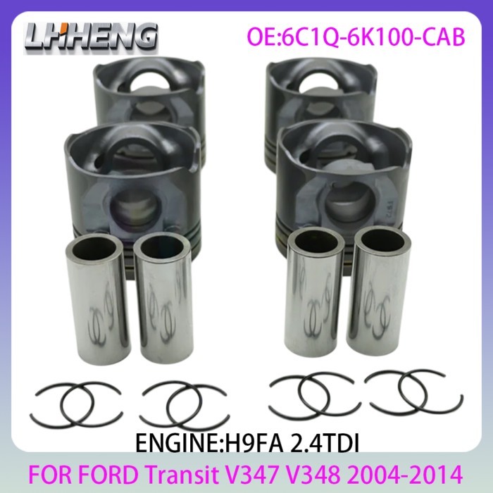 High Quality Engine Piston With Ring Fit For Ford Transit V348 MK7 2.4L TDCI Diesel Engine H9FA H9F