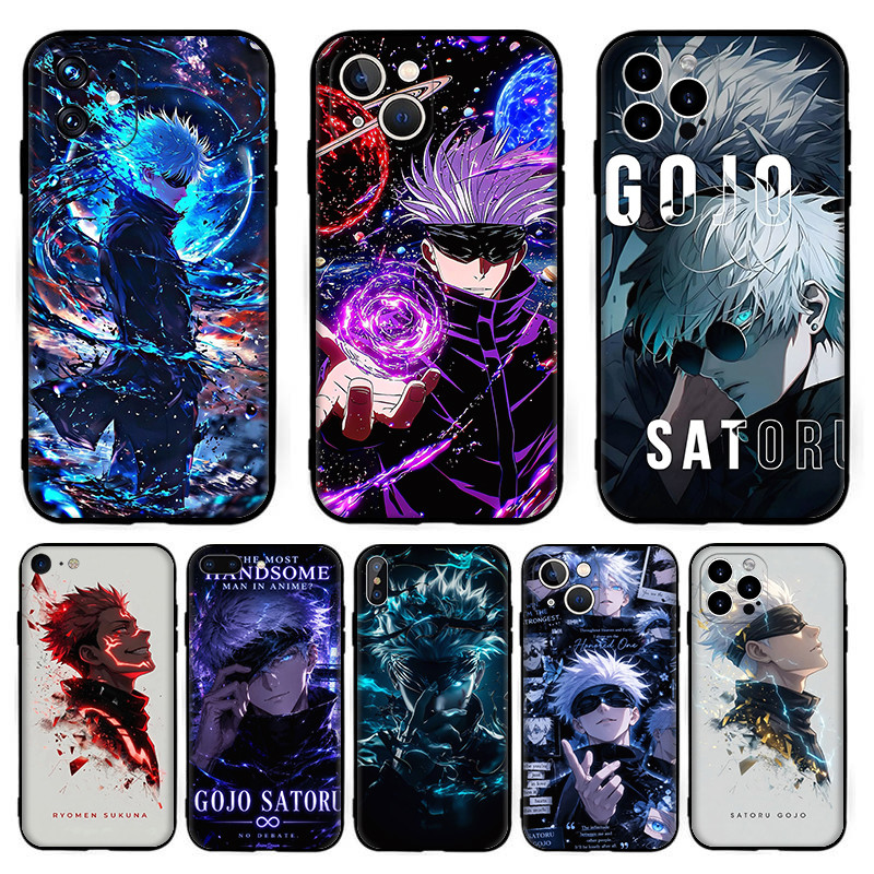 สําหรับiPhone 5 5s SE 6 6s 6 7 8 Plus SE X XR XS 17 Air Pro Maxอะนิเมะการ์ตูนGojo Satoruปลอก 6Y29 สี