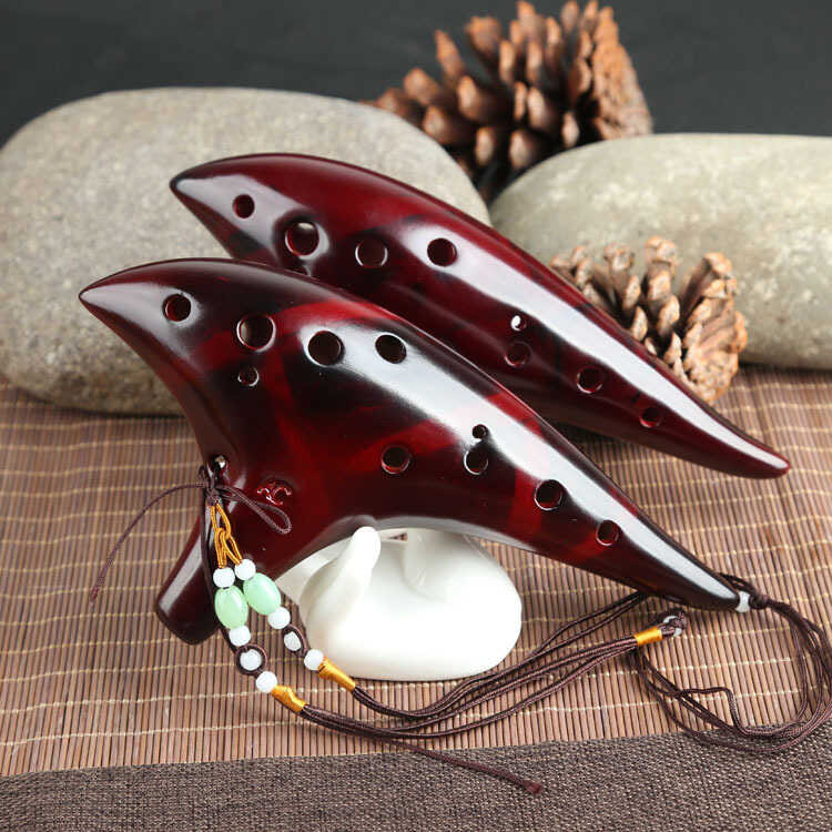 Twelve-Hole Ocarina Alto C Key Straw Incense Ocarina 12 หลุม AC Tone สวยแม่นยํา