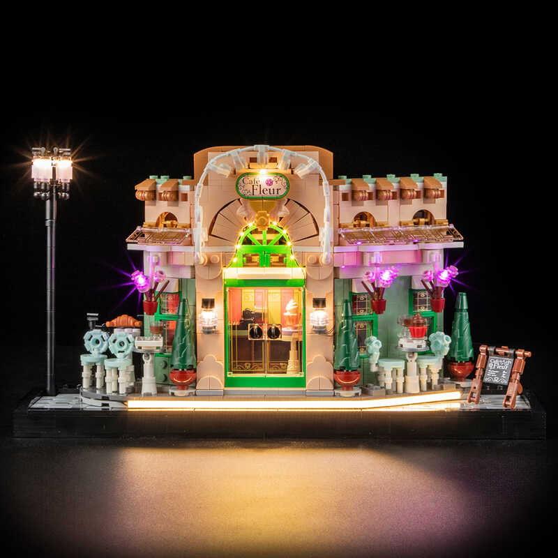 YEABRICKS ใช้งานร่วมกับ Lego 10362 French Cafe Building Blocks ไฟ LED ตกแต่งแสง
