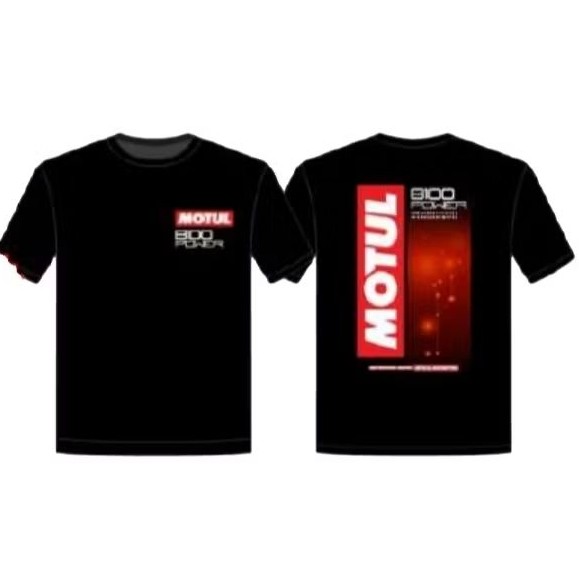 Motul เสื้อยืดผ้ากีฬา สีดำ 8100 power คอกลม ลิขสิทธิ์แท้ โมตุล size XS-4XL
