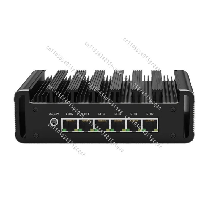 Fanless Soft Router Alder Lake N300 Mini PC 6x I226 2.5G LAN HD DP PfSense Firewall Appliance ESXI