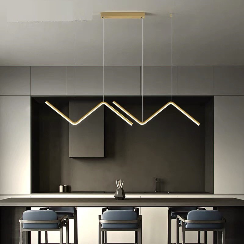 หรูหราไฟ LED จี้โคมไฟระย้าเพดานโคมไฟ Silingu LED Lampu Gantung ห้องครัว Island โคมไฟ