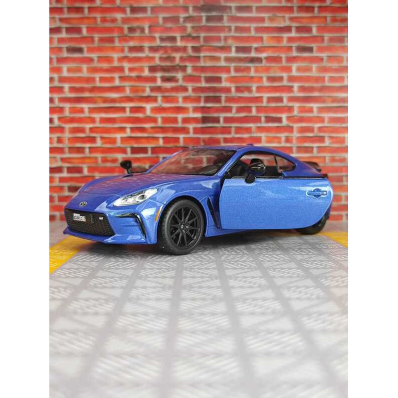 C C 1:28 Toyota Gr86 Alloy Racing Model Ornaments Warrior 2 Open Door Boy Acousto-Optic Toy Birthda