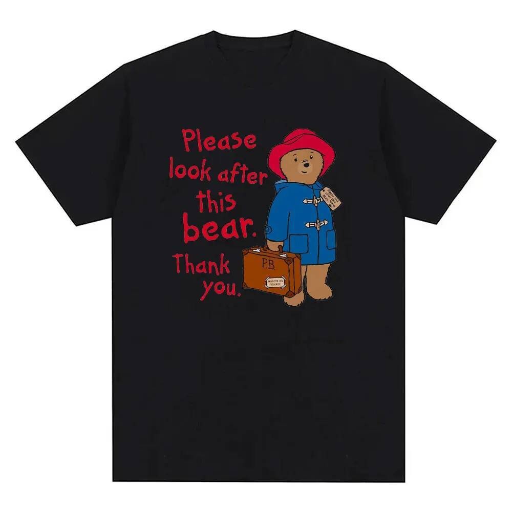 เสื้อยืดยีโรคท์พิมพ์ลายกราฟิกแบบแขนสั้น สำหรับ Paddington Bear ใน London ทำจากผ้าฝ้ายแท้ ระบายอากาศได้ดี
