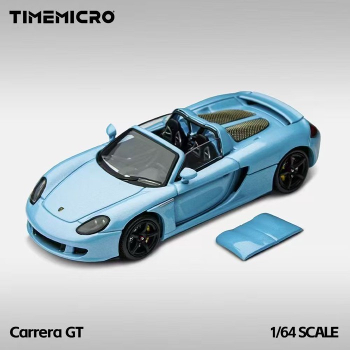 พร้อมสต็อก TM 1: 64 Porsche CARRERA GT Bay Blue Alloy Car Model Collection Model