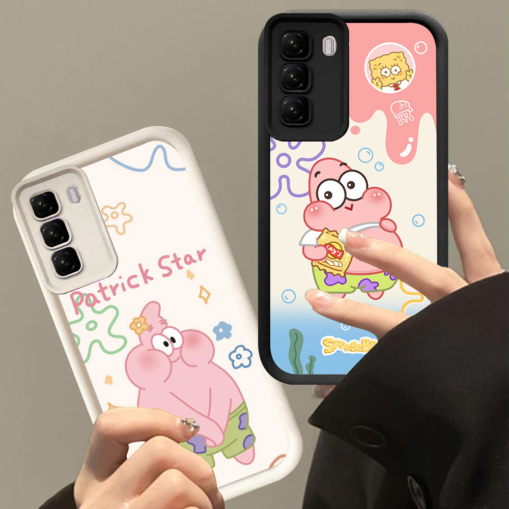 XI73 Spongebob Casing สําหรับ Infinix HOT 50i 60 50 60i Pro Plus สีดําสีขาว