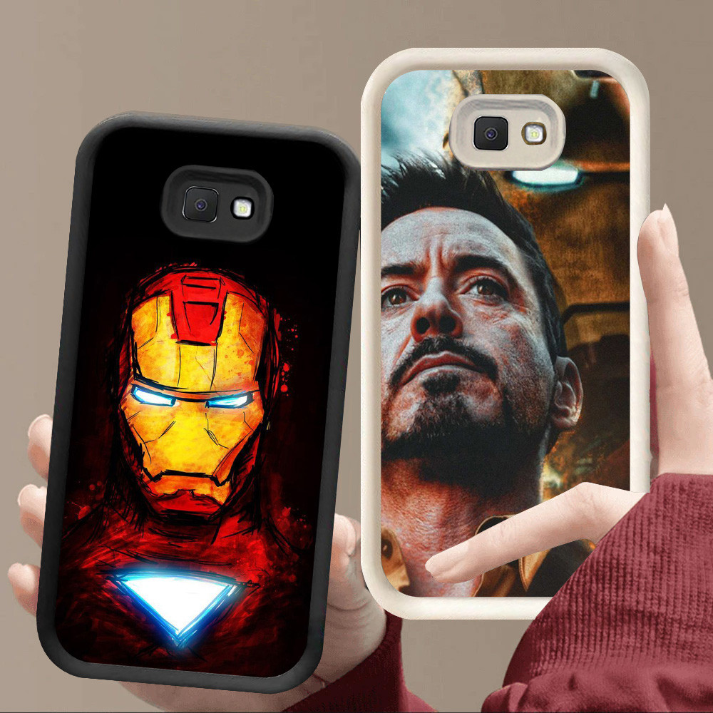 R69 Iron Man Casing สําหรับ Samsung J7 J6 J4 Plus J2 Prime Pro สีดําและสีขาว