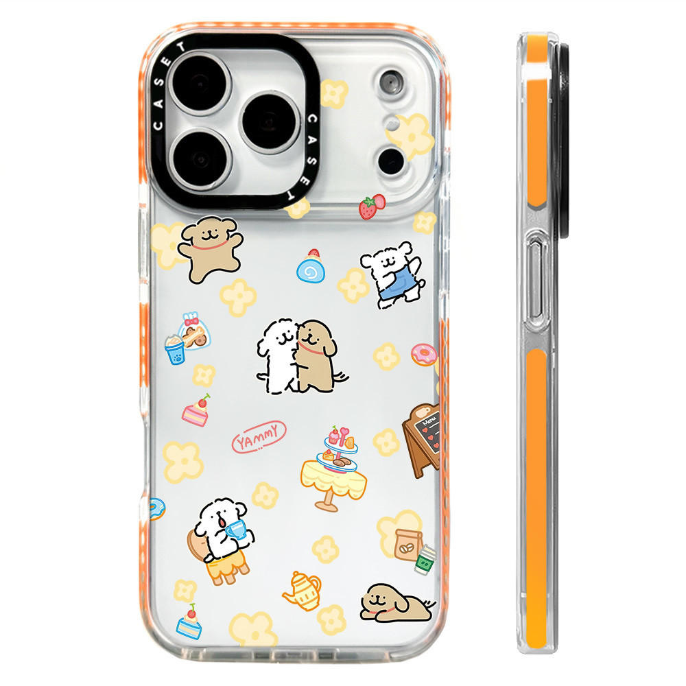 Maltes น่ารักขนมเค้กเส้นลูกสุนัขสีกรณีเข้ากันได้สําหรับ IPhone 17 Pro Max ฝาครอบ 17 Pro 17Air ซิลิโค