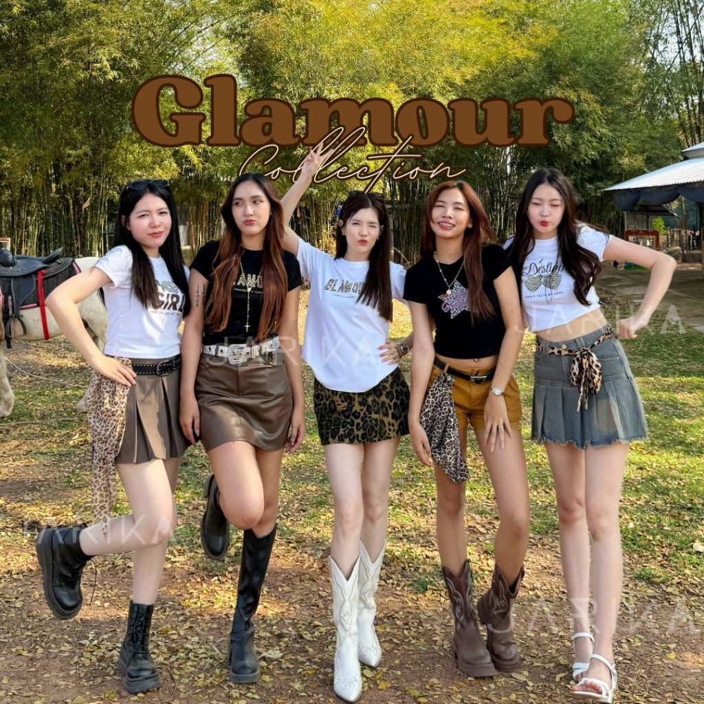 (จัดส่งตลอด 24 ชั่วโมง）OOOK Official  เสื้อยืดลาย LONDON กรอบเสือ ( Glamour )