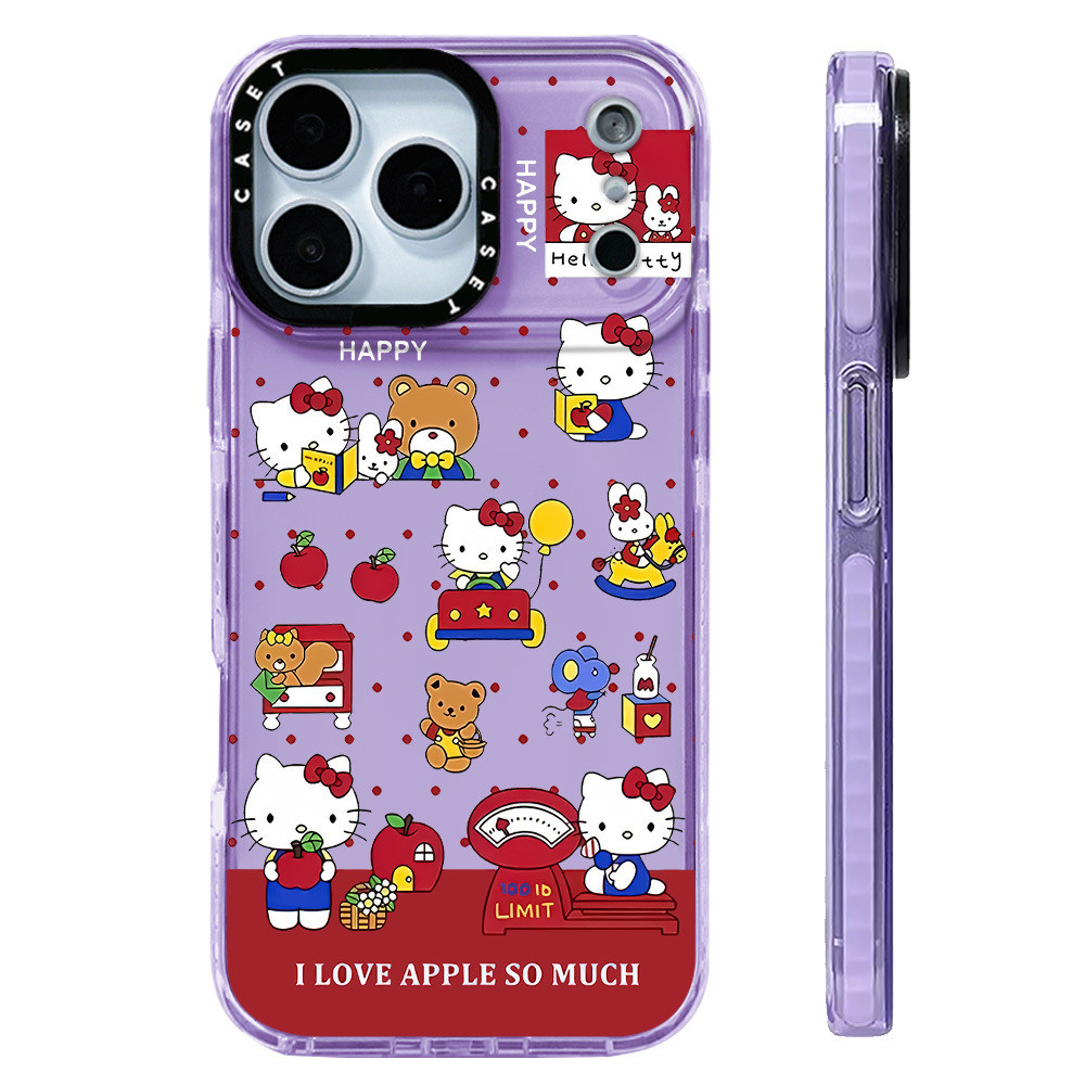 น่ารัก Happy Hello Kitty หมีน้อยสําหรับ IPhone 11 13 15 16 17 Pro Max 17AIR 12 Mini Cover X XR XS Max ซิลิโคนนุ่มกันชนใส SE 2022 6 7 8Plus ปลอกกันกระแทก ราคา ถูกที่สุด ดีลบีเคเค แกลเลอรีภาพที่ 6
