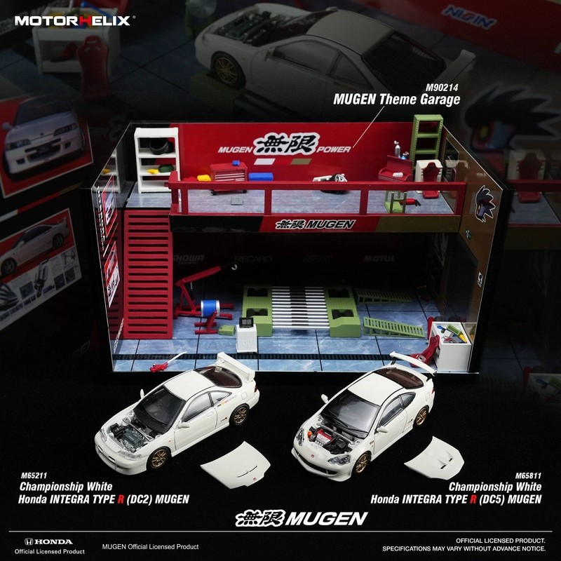 MOTOR HELIX MH 1/64 Honda INTEGRA TYPE DC2 DC5 MUGEN โมเดลรถอัลลอย