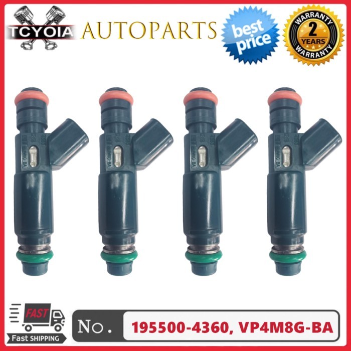 4pcs/lot Fuel Injectors 195500-4360 VP4M8G-BA 842-12367 for 2004-2009 Mazda 3 2.0L I4 2.3L I4