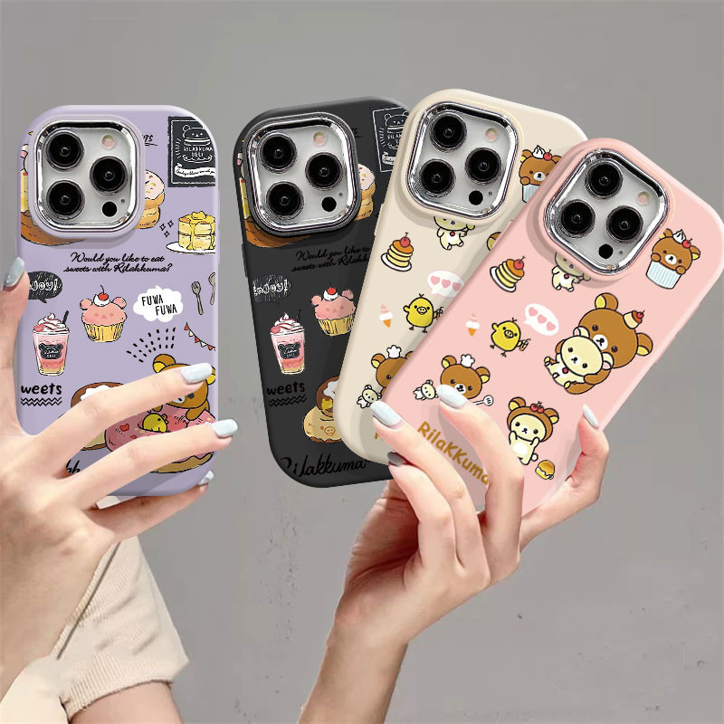 การ์ตูนน่ารักขนมหวานผ่อนคลายหมีเคสโทรศัพท์สําหรับVIVO Y11 Y12 Y15 Y17 Y15S Y15A Y16 Y17S Y18 Y19 Y19