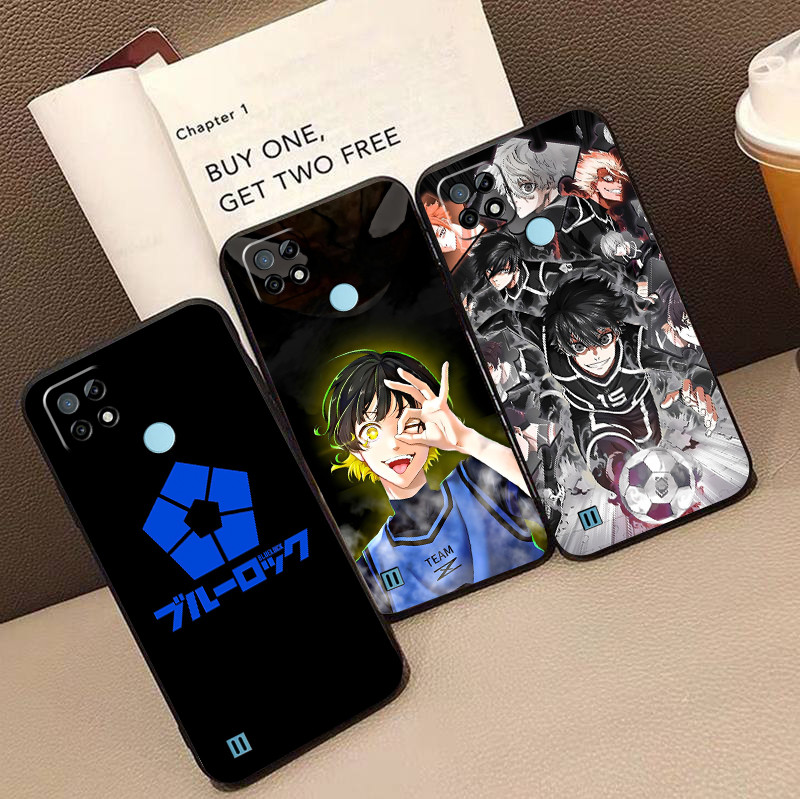 เคสสําหรับRealme C21 C21Y C25Y SX5 BLUE LOCKโทรศัพท์มือถือป้องกันกรณีนุ่ม