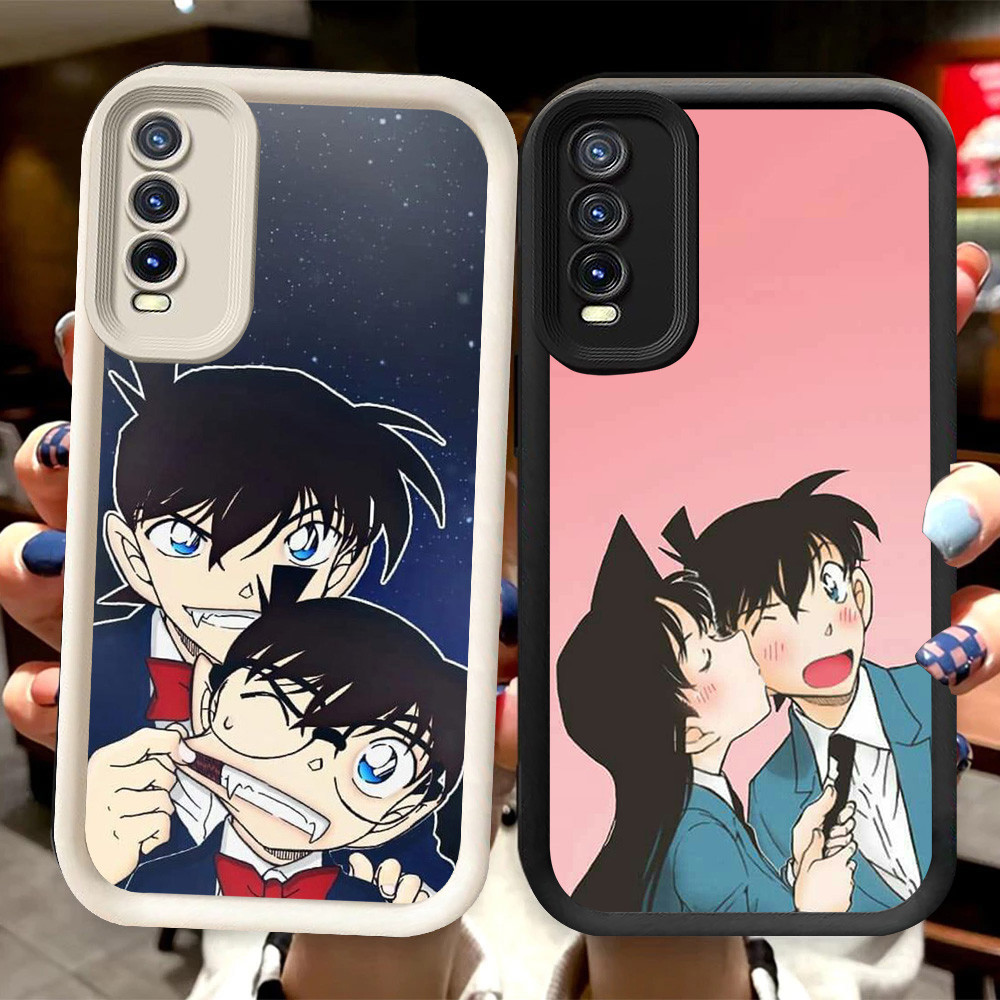 R97 Detective Conan Casing สําหรับ VIVO Y66 Y11s Y20i S1 Pro Y20 Y12s Y20s สีดําและสีขาว