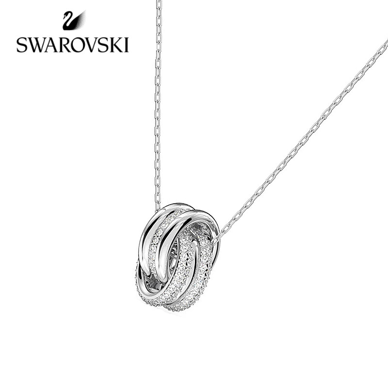 ♞,♘,♙Swarovski FURTHER จี้สร้อยคอ เครื่องประดับ หรูหรา สําหรับผู้หญิง MHD
