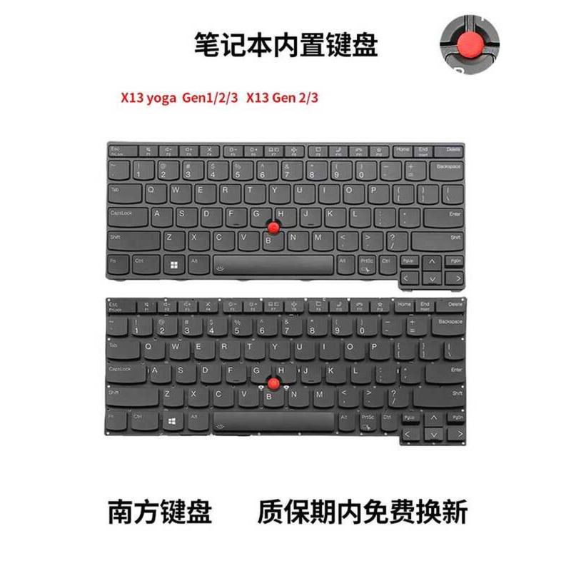 เหมาะสําหรับ Lenovo thinkpad gen2 x13 yoga gen 1 L13 Gen3 คีย์บอร์ดโน๊ตบุ๊ค