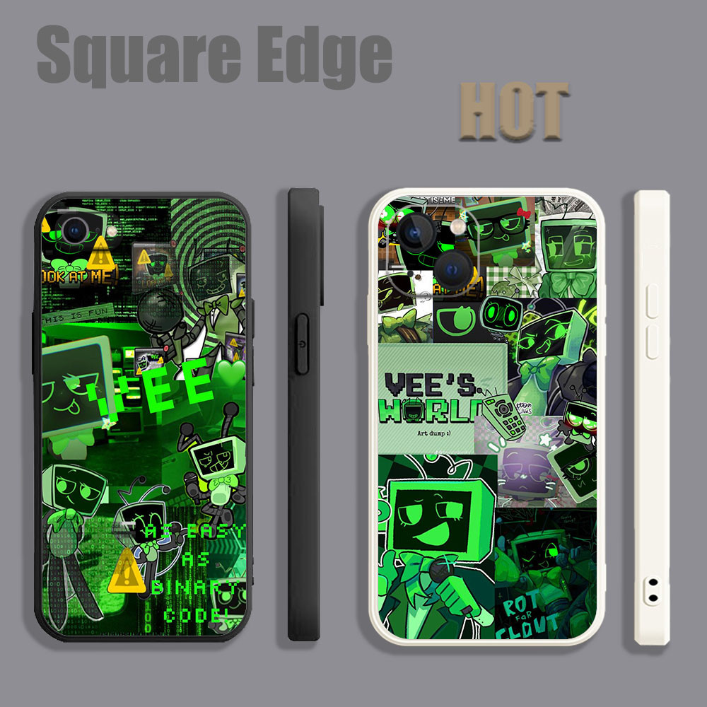 Casing For iPhone 14 Pro Max Plus Vee Dandys World Plus Cute Vee HFV05 Phone Case Square Edge
