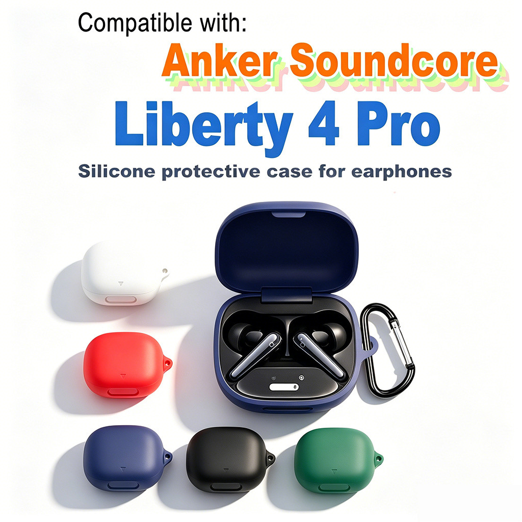 เคสสําหรับ Anker Soundcore Liberty 4 Pro ซิลิโคนกันกระแทกป้องกันรอยขีดข่วนหูฟังสําหรับ Anker Liberty