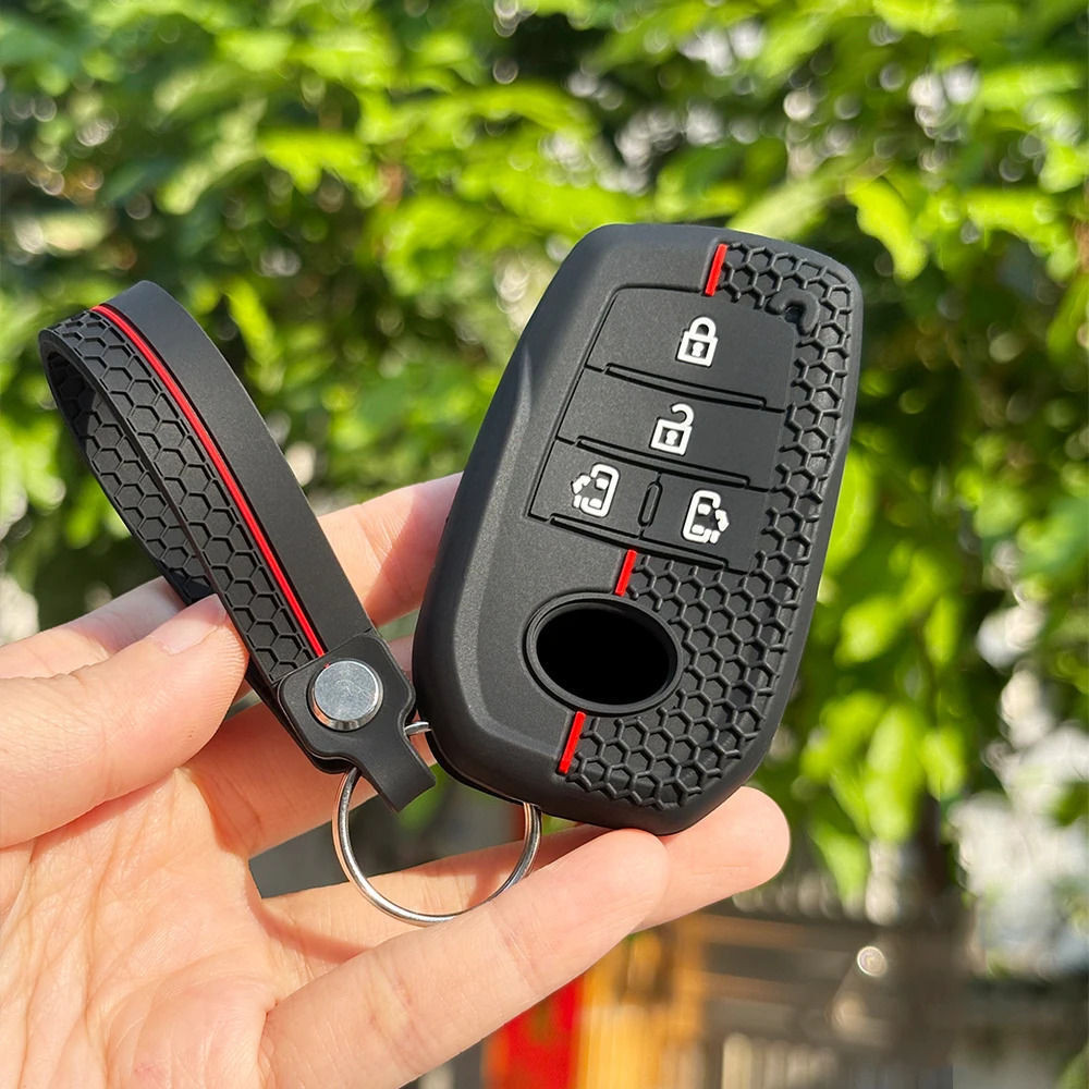 สําหรับ Toyota Corolla Camry RAV4 Yaris Cross Highlander C-HR ซิลิโคนรถ Remote Key ผู้ถือกรณีพวงกุญแจ