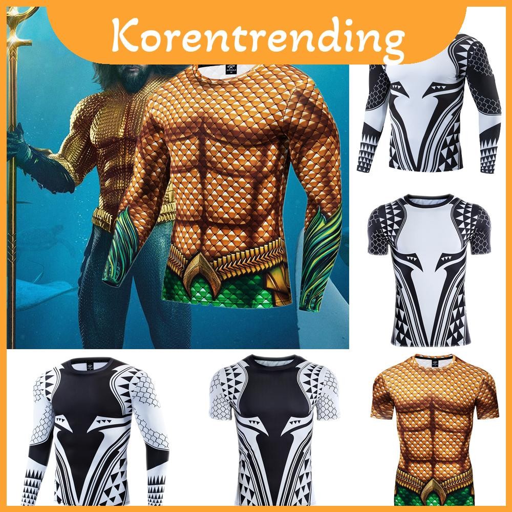 Gym Tights Aquaman 3D พิมพ์ ผ้านุ่มยืดหยุ่น