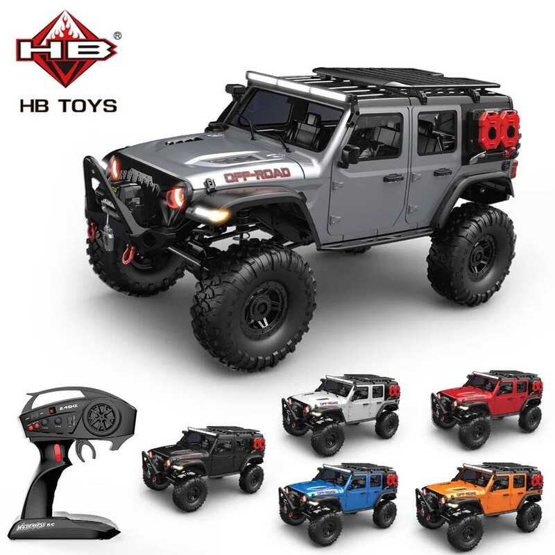 1/10 RC รถ HB RTR R1011 รีโมทคอนโทรลรถ 2.4G Full Proportional Rock Crawler ไฟ LED 4WD Off-Road รถบรร