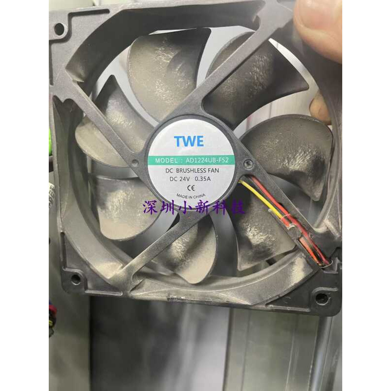 Original TWE AD1224B-F52 12025 24V 0.35A พัดลมระบายความร้อนอินเวอร์เตอร์