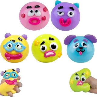 Smushers สุนัข Face Swap Squishy ของเล่นนุ่มช้า Rising Sensory Fidget สําหรับความวิตกกังวลความเครียดบรรเทาเปลี่ยน Expressions โคมไฟตั้งโต๊ะสําหรับ Office Home Travel