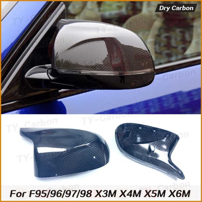 For BMW F97 X3M F98 X4M F95 X5M F96 X6M Dry Carbon Fiber Car Rearview Rear Mirror Cover Replacement