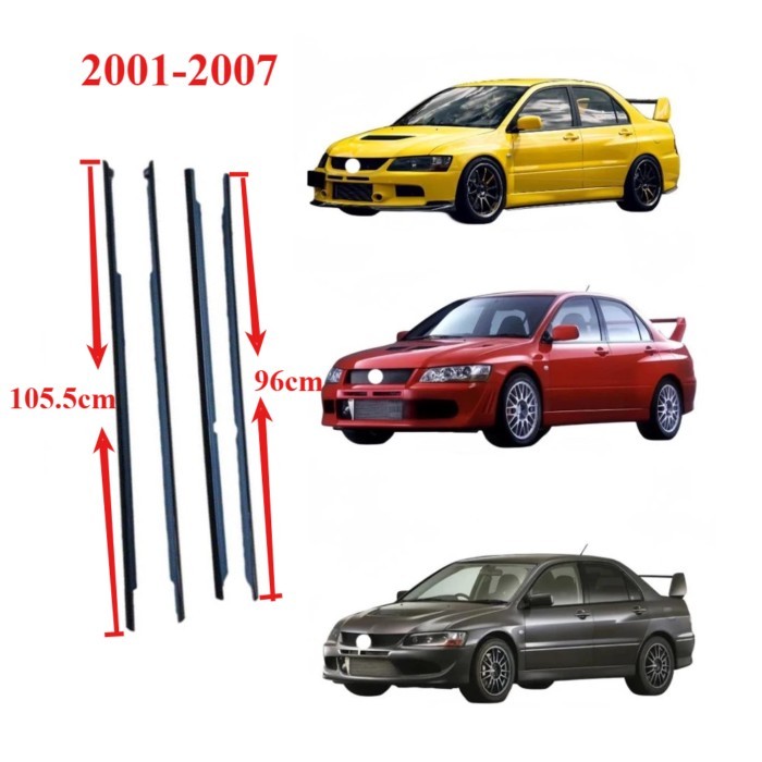 1 OR 4 PCS Moulding Out Window Belt Line for Lancer 2001-2006 MR525755 MR525758 for Evo 789 CS00 CT