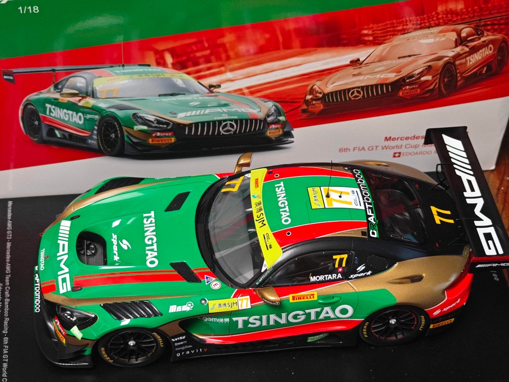 SPARK รุ่น 1/18 2019 มาเก๊า Benz AMG GT3 77 #Factory ทีมโมธารา
