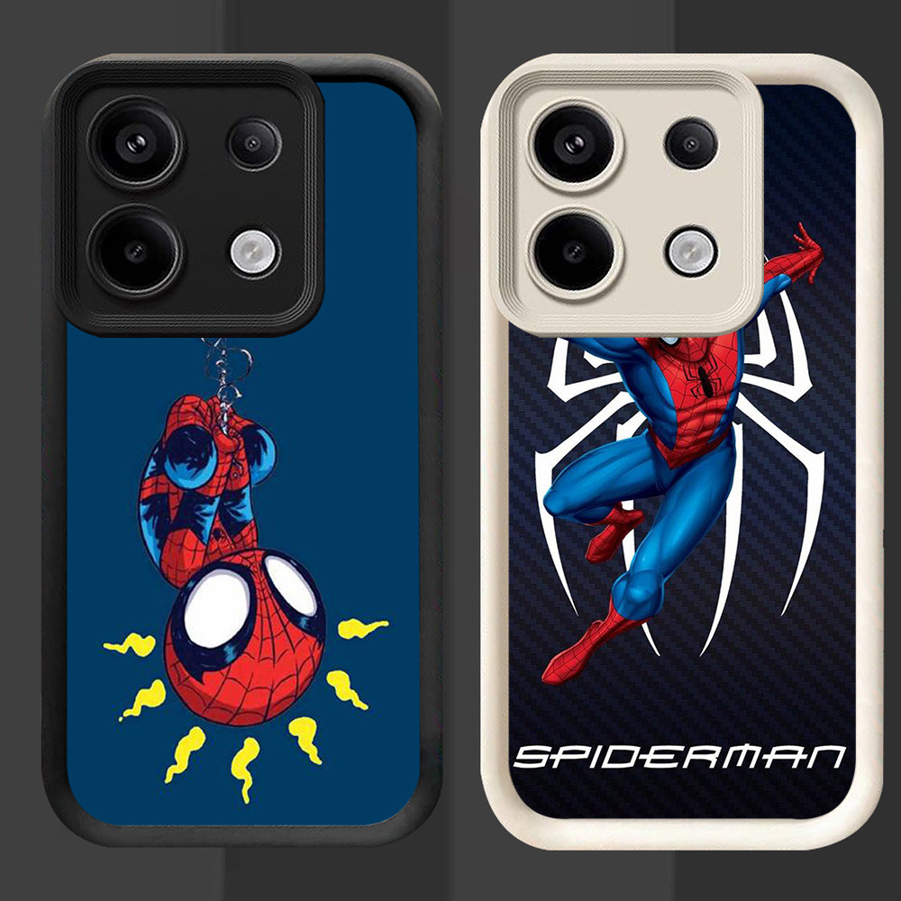 R73 Spiderman Casing สําหรับ Infinix Tecno Smart POP 7 ITEL P65 20 GT Pro สีดําและสีขาว