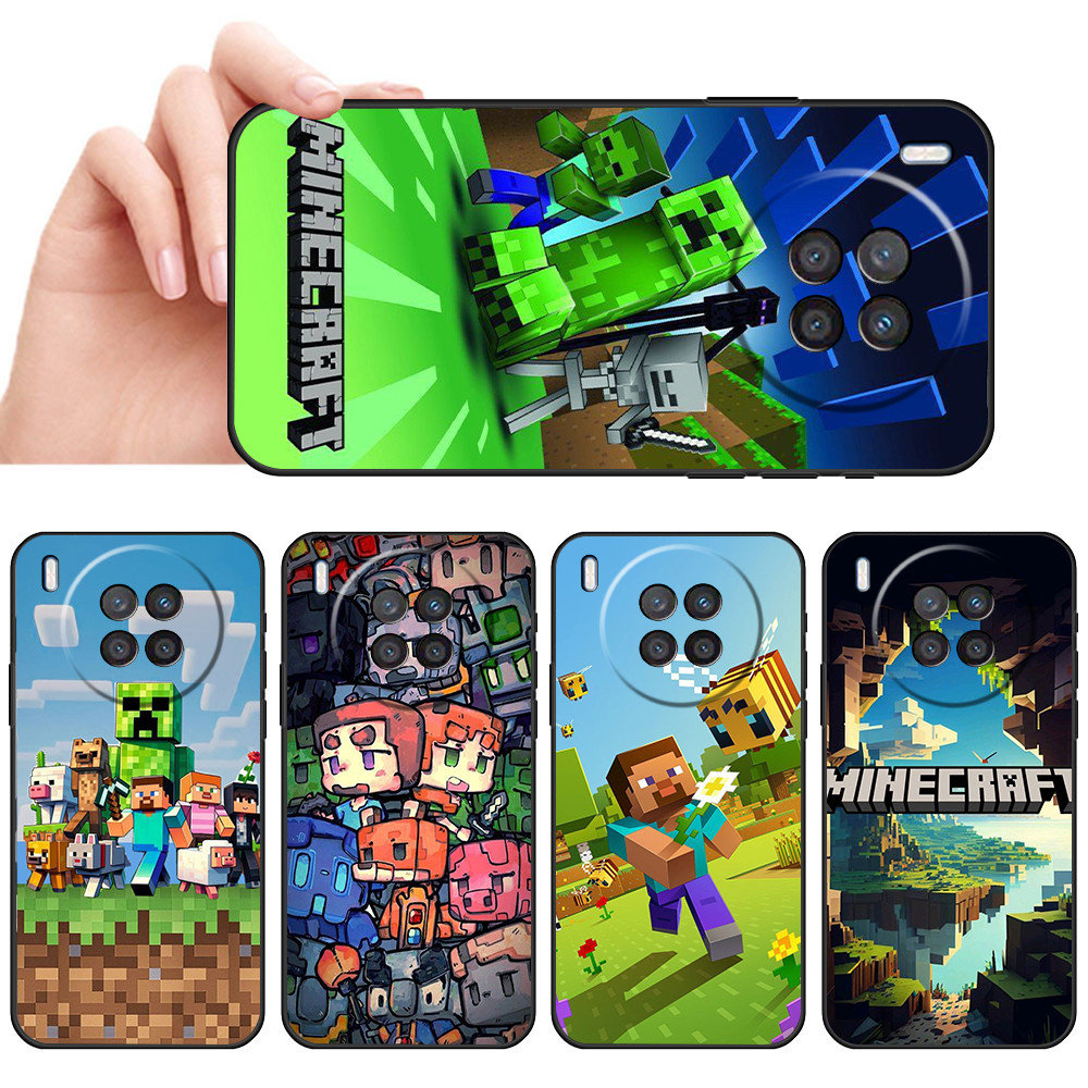 เคสโทรศัพท์สีดําแบบนุ่มสําหรับ Huawei Nova 8i Y9A 50 Lite SX31 Minecraft เกม caseg