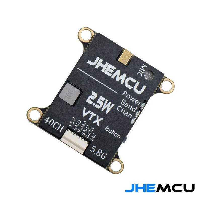 ▥ JHEMCU 2.5W VTX 5.8G 40Ch ปรับเครื่องส่งสัญญาณ ไมโครโฟนในตัวความร้อน 2-6S 30X30 มม.สําหรับเคร