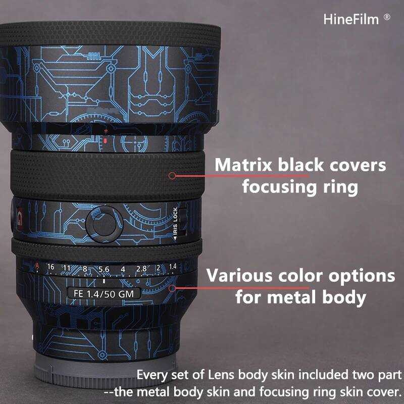 ▥ Hinefilm ผิวสําหรับ Sony FE 50Mm F/1.4 GM เลนส์รูปลอกผิวสําหรับ SONY Fe50 F1.4Gm เลนส์ Protec