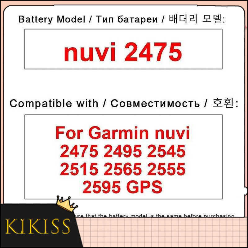 Battery nuvi 2475 1450mAh For Garmin nuvi 2475 2495 2545 2515 2565 2555 2595 GPS