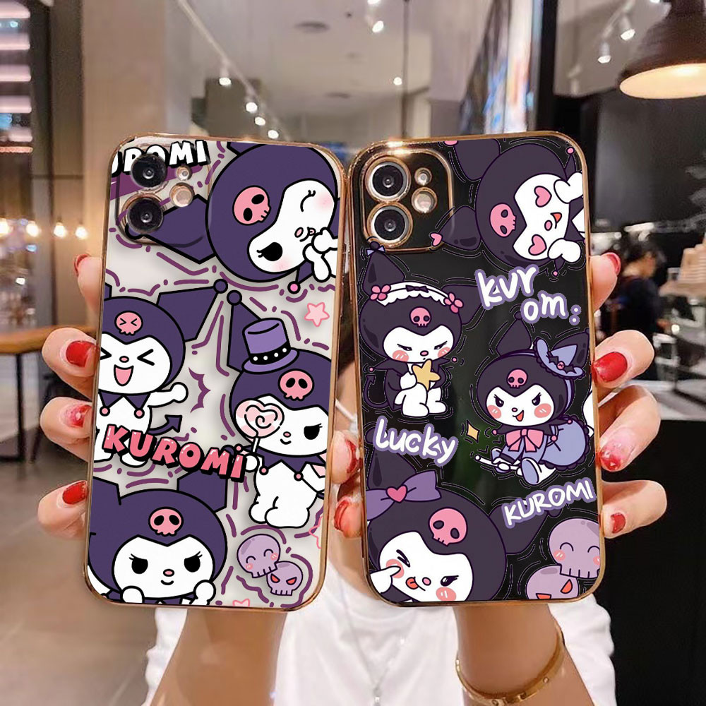 การ์ตูนKuromi Baku Smooth E-TPUสําหรับOPPO RENO 2F 2Z 5 5F 6 7 7Z 8 8Z 8T 10 11 11F 12 12F 13F LITE 